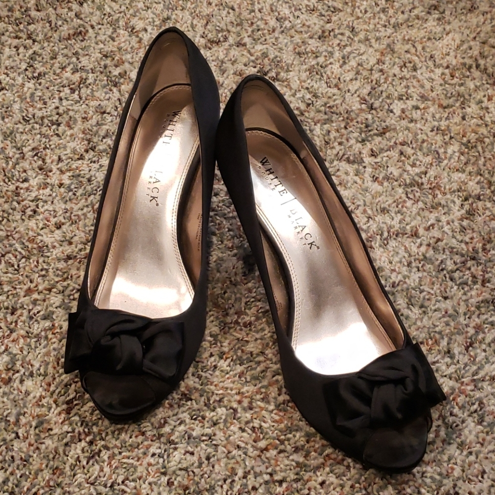 White House Black Market Satin Heels